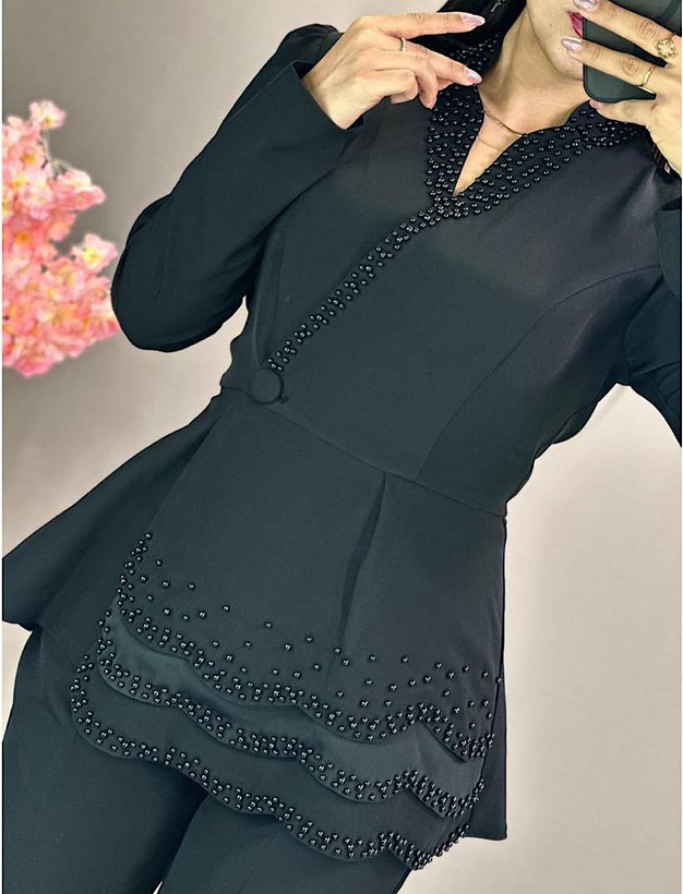 کت مجلسی زنانه جواهردوزی مدل دالبری