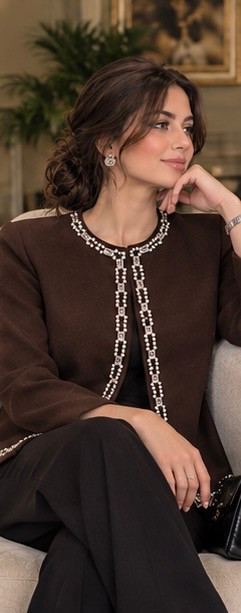 کت مجلسی جواهردوزی زنانه مدل کریستال
